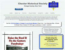 Tablet Screenshot of chesterhistoricalsociety.com